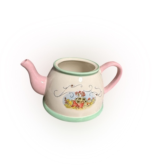 Vintage Peter Rabbit Ceramic Teapot with Pink Handle – Beatrix Potter - Picture 3 of 16